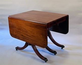 Regency Style Drop Leaf And Extension Dining Table