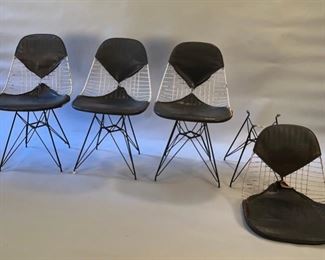 Set Of 4 Wire Chairs "Bikini" By Eames For Herman Miller, 1960