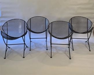 Four Mauritzio Tempestini Salerini Orange Slice Chairs
