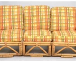Paul Frankel for Ritts Tropitan Rattan Sofa Circa 1950
