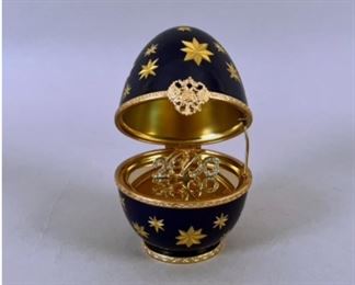 Porcelain Egg Decorated In The Style Of A Faberg Egg To Commemorate The Millennium, 2000
