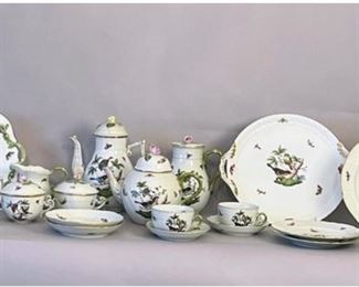 Herend Rothschild Bird Partial Tea Service