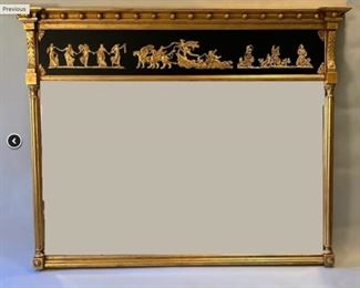 Empire Style Overmantel Mirror By Friedman Brothers, 1950 - 1970