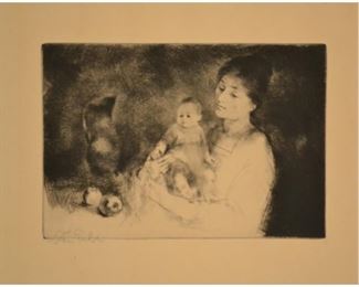 Endre Szasz ( Hungarian / Canadian, 1926 - 2003 ),  Mother And Child