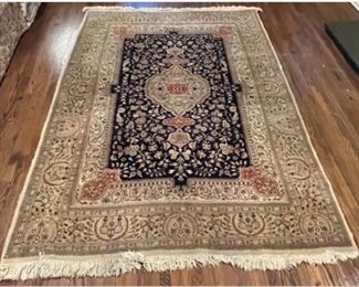 Persian Tabriz Wool Rug With Ivory Ground