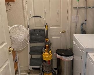 Washer dryer , vacuum, fan ,cleaning supplies 