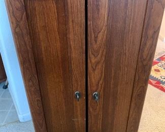 Oak locking cabinet