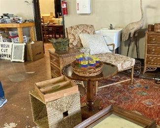 Lots of unusual bamboo and woven furniture