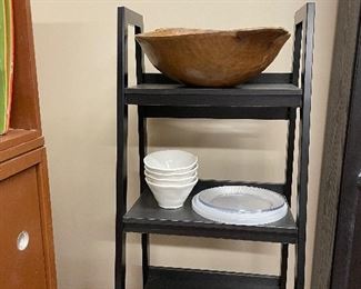 Shelf and dishes