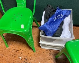 In the bin is all the apparatus for showing outdoor movies. High quality screen, etc