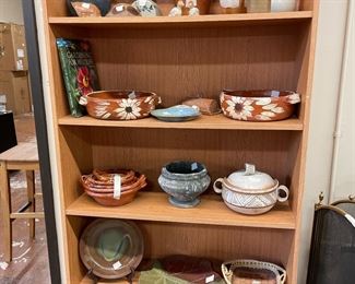 Loads of handmade pottery. More scattered around the sale.