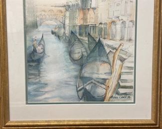 Irene Dodd Waiting Gondolas. She is the daughter of Lamar Dodd, well known UGA professor and artist.