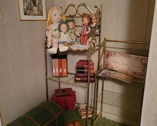 Brass Shelves and Collectibles 