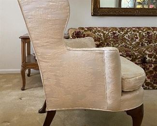 Antique Wing Back Chair with Pad Feet. Measures 33" W x 32" D x 42" H. Photo 3 of 3. 