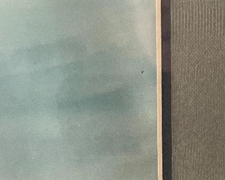 Vintage Watercolor Signed By Artist. Measures 5.25" W x 11.5" H Unframed. Photo 2 of 2.