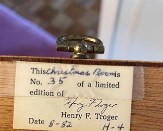 Vintage Limited Edition "A Christmas Room" by Henry F. Troger Christmas Shadow Box. Measures 8.5" W x 5" H. Photo 1 of 2.