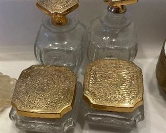 14K Gold Topped Jars & Perfume Bottles. Photo 1 of 2. 