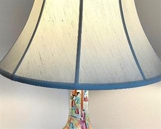 Antique Famille Rose Vase Turned Into Table Lamp. Has Been Repaired. Photo 1 of 2. 