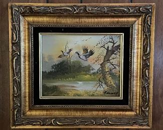 Duck / Sporting Oil Painting Signed By Artist. 