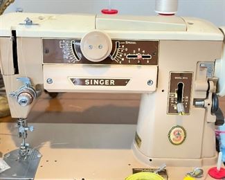 Vintage Sewing Table with Singer Sewing Machine. Photo 2 of 2. 