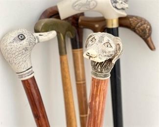 Sample of Scrimshaw Canes.