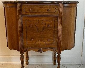 Vintage Martha Washington-Style Sewing Cabinet. Measures 28" W x 15" D x 30" H. Photo 1 of 3. 