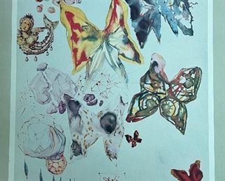 Vintage Salvador Dali Print Portfolio Set: "Nature Watercolors" Complete Set of 6 Vintage Reproduction Prints in Full Color, 1955. Photo 5 of 8.