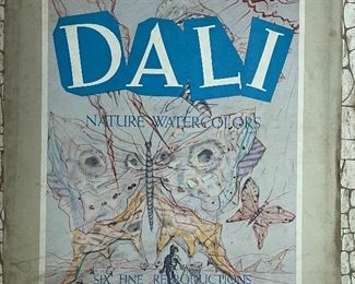 Vintage Salvador Dali Print Portfolio Set: "Nature Watercolors" Complete Set of 6 Vintage Reproduction Prints in Full Color, 1955. Photo 1 of 8. 