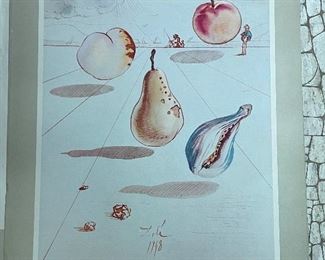 Vintage Salvador Dali Print Portfolio Set: "Nature Watercolors" Complete Set of 6 Vintage Reproduction Prints in Full Color, 1955. Photo 3 of 8. 