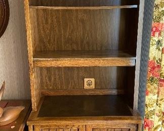 Vintage Bookcase with Cabinet. Measures 30" W x 18" D x 74" H. 