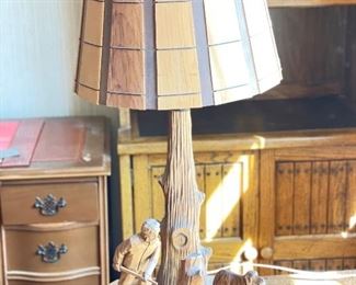 Hand-Carved Lumberjack-Themed Table Lamp. Photo 1 of 2. 