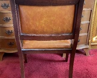 Leather Desk Chair With Nailhead Trim. Photo 2 of 2. 