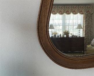 Queen Anne-Style Wood Mirror. Measures 52" W x 38" D. Photo 3 of 3. 