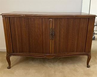 Vintage "Pencil Reed" Stereo Cabinet. Wouldn't This Be A Great Bar Cabinet?! Measures 48" W x 22" D x 30" H. Photo 1 of 3. 