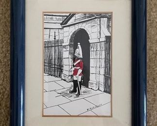 Beefeater Pen & Ink Original Art Signed By Artist - 2 Available. Photo 1 of 3. 