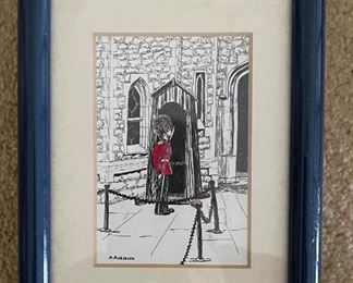 Beefeater Pen & Ink Original Art Signed By Artist - 2 Available. Photo 2 of 3. 