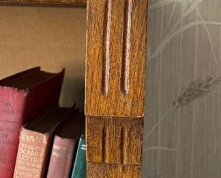 Vintage Hand-Crafted Adjustable Shelf via Ratchet Brackets Bookcase. Measures 32" W x 54" H. Photo 2 of 3. 