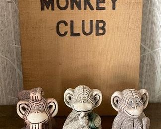 Monkey Figurines. 