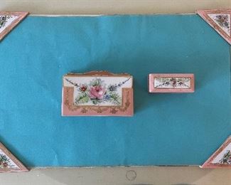 Hand-Painted Porcelain Desk Accessories. Photo 1 of 2. 