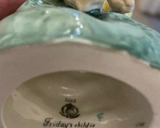 Friday's Child Porcelain Figurine. Photo 2 of 2. 