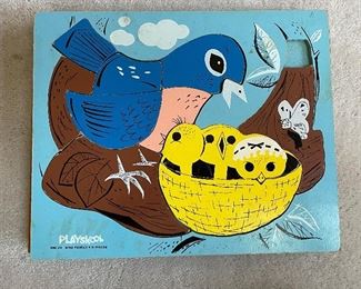 Vintage Playskool Wood Puzzles. Photo 4 of 6.