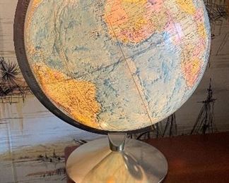 Plug-In Illuminated Globe. 