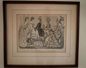 Antique Hand-Colored Victorian Women Etchings - 5 Available. Photo 2 of 5. 