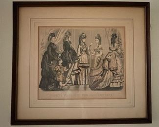 Antique Hand-Colored Victorian Women Etchings - 5 Available. Photo 4 of 5. 