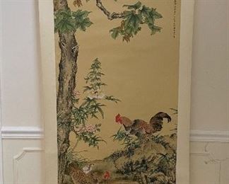 Vintage Asian Hanging Scroll. Photo 1 of 3. 