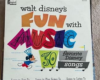 Walt Disney's Fun With Music Vinyl Record. 