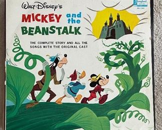 Walk Disney's Micky And The Beanstalk Vinyl Record. 