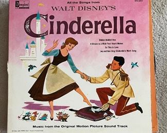 Walk Disney's Cinderella Vinyl Record. 
