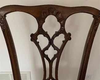 Set off of 8 Queen-Anne Style Dining Chairs. Photo 2 of 4. 
