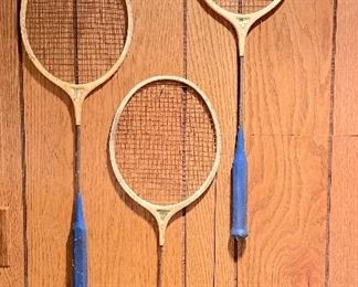 Vintage Badminton Recquets. 